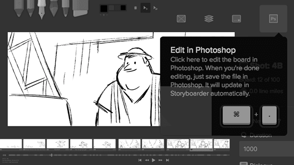 Storyboarder integración con Photoshop